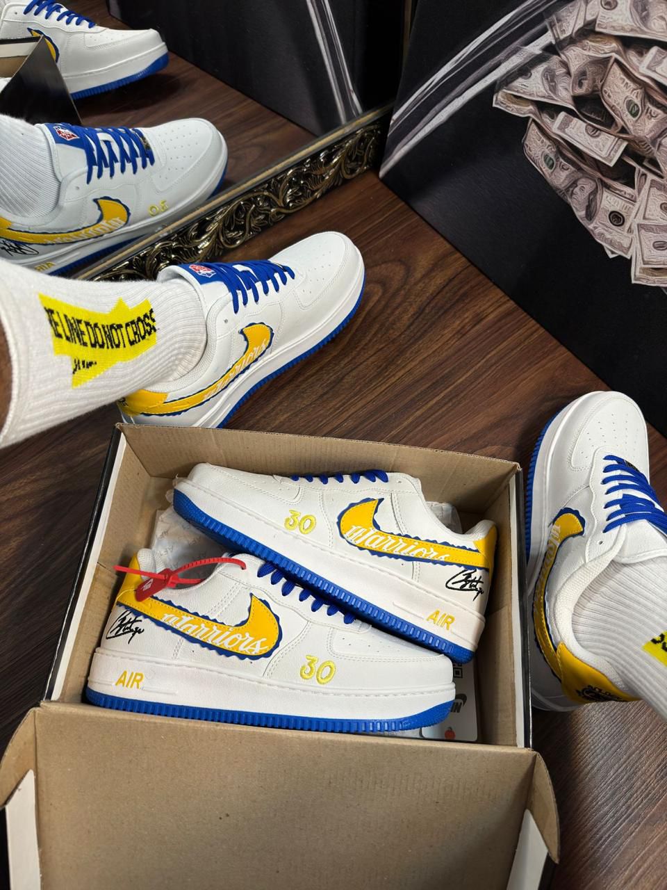 Tênis Nike Air Force 1 Golden State Warriors
