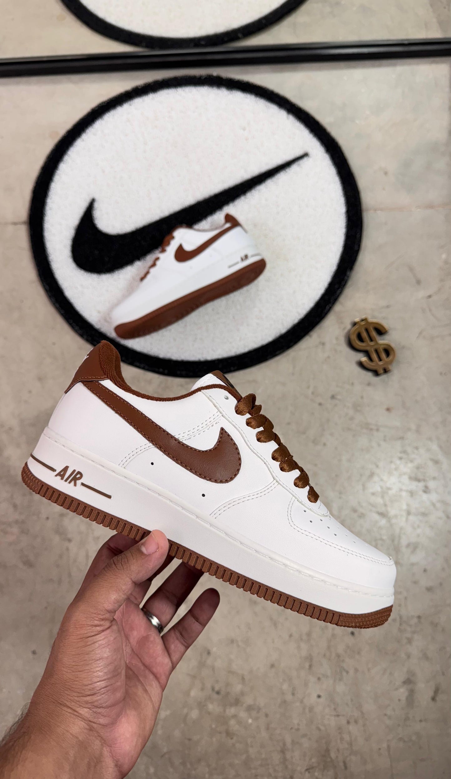 Tênis Air Force Linha Luxo Off Castanho
