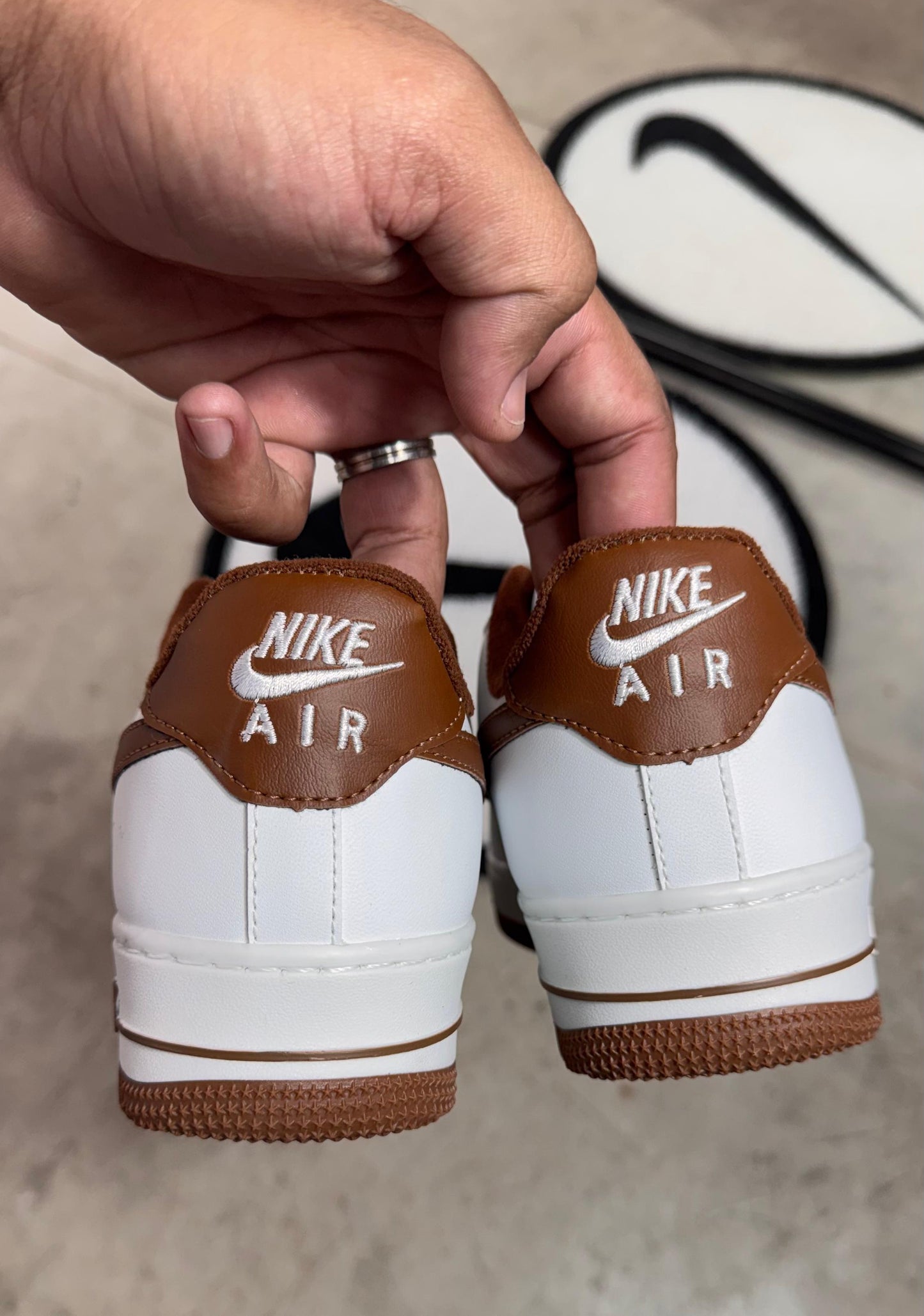 Tênis Air Force Linha Luxo Off Castanho
