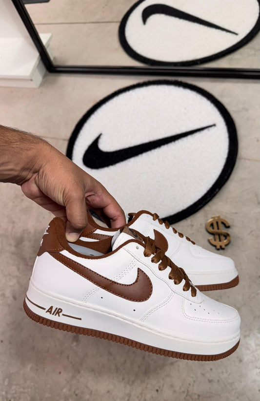 Tênis Air Force Linha Luxo Off Castanho